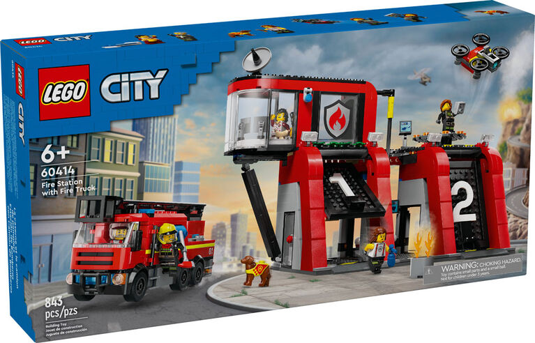 Lego City Fire Station With Fire Truck