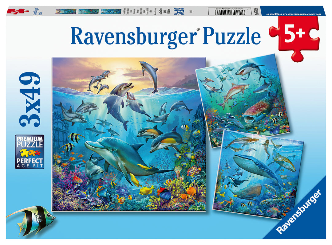 Ravensburger Ocean Wildlife Jigsaw Puzzles 3 x 49pc