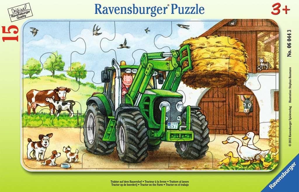 Ravensburger Tractor On The Farm Frame Puzzle 15 PC