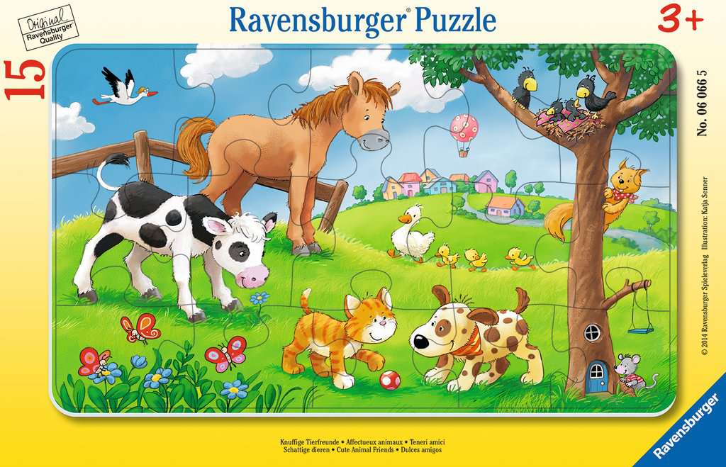 Ravensburger Cute Animal Friends Frame Puzzle 15 PC