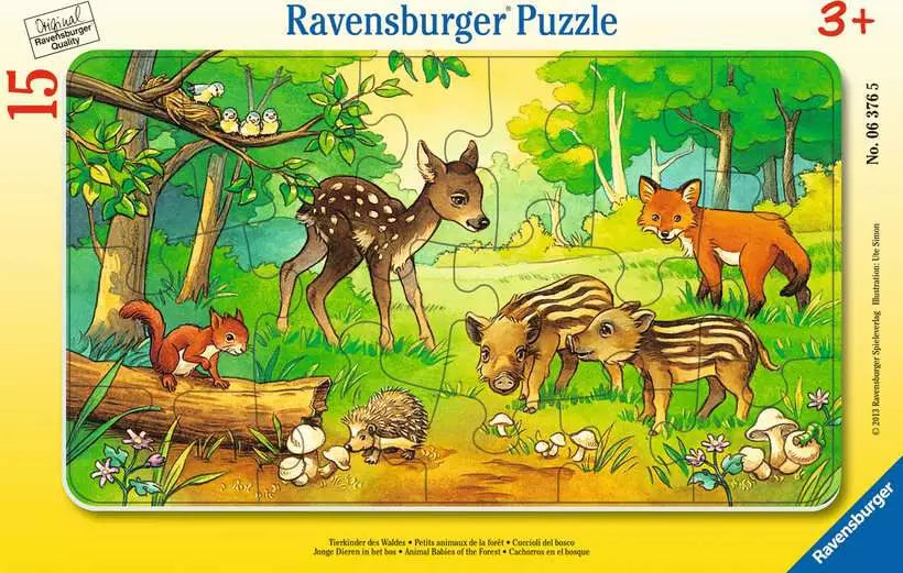 Ravensburger Baby Animals In The Meadow Frame Puzzle 15Pc