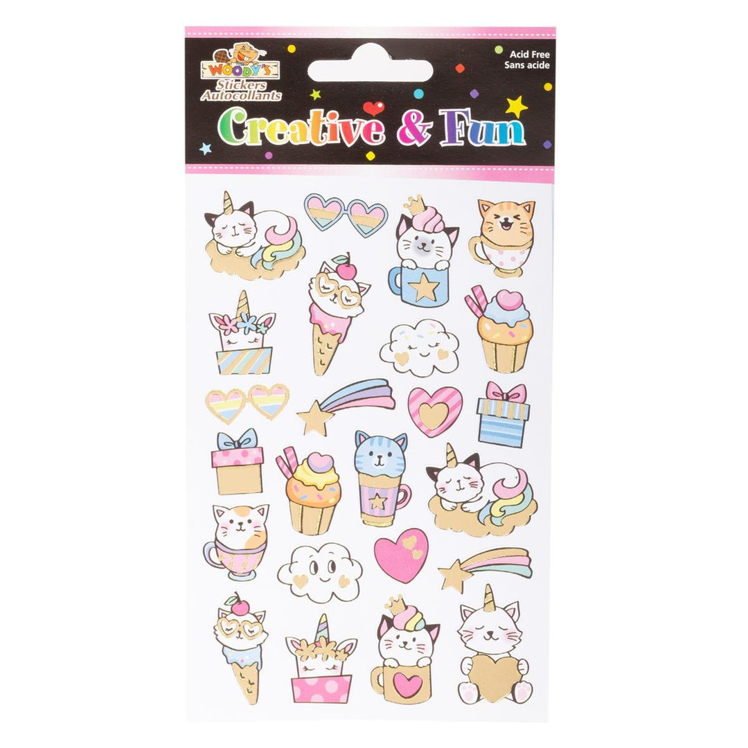 Woody's Unicorn Kitten Stickers