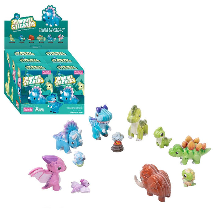 3D Dinos Sticker Puzzle Assortment