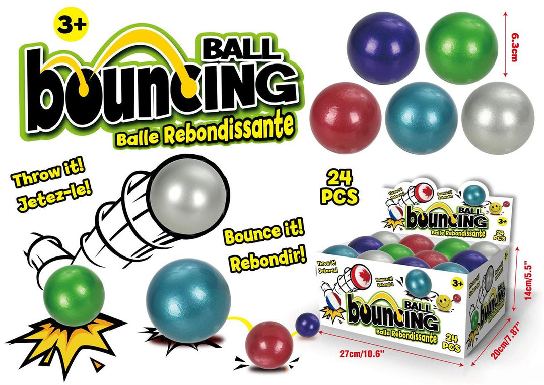 Hi Bounce 2.5" Metallic Sponge Rubber Ball