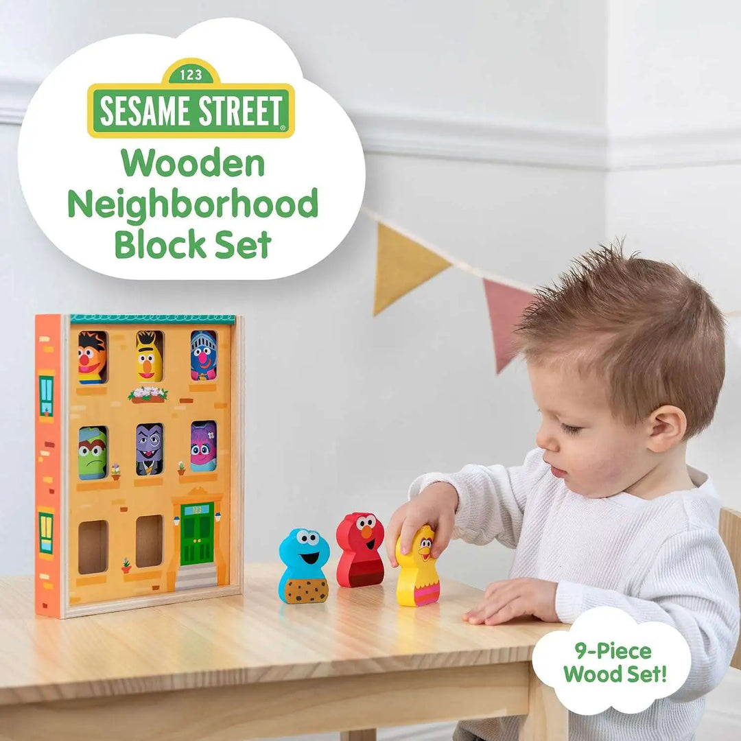Sesame Street Wooden Neighbourhood Block Set