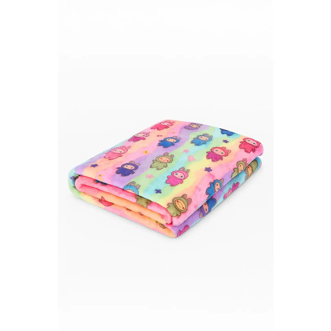 Preppy Goose Fuzzy Doll Print Plush Blanket