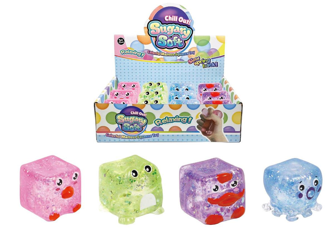 Glitter Sugar Squeeze Animal Block 1.5"
