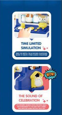 Battery Operated 13" Claw Machine With Lights/Music