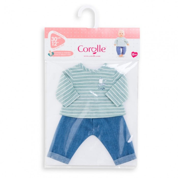 Corolle Pants & Striped T-Shirt For 12" Doll