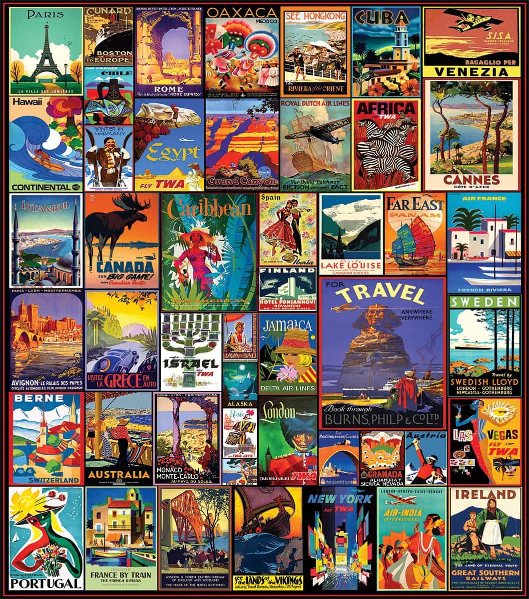 White Mountain Travel The World 500pc Puzzle