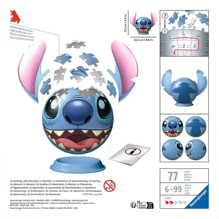 Ravensburger Stitch 72 Pc 3D Puzzle-Ball