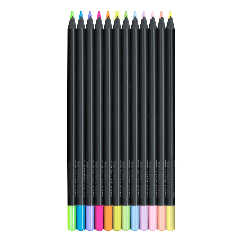 Faber-Castell Black Edition Neon/Pastel Coloured Pencils