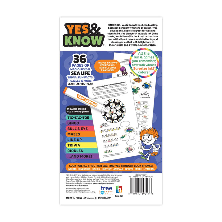 The Original Yes &amp; Know® Invisible Ink Trivia Game Books