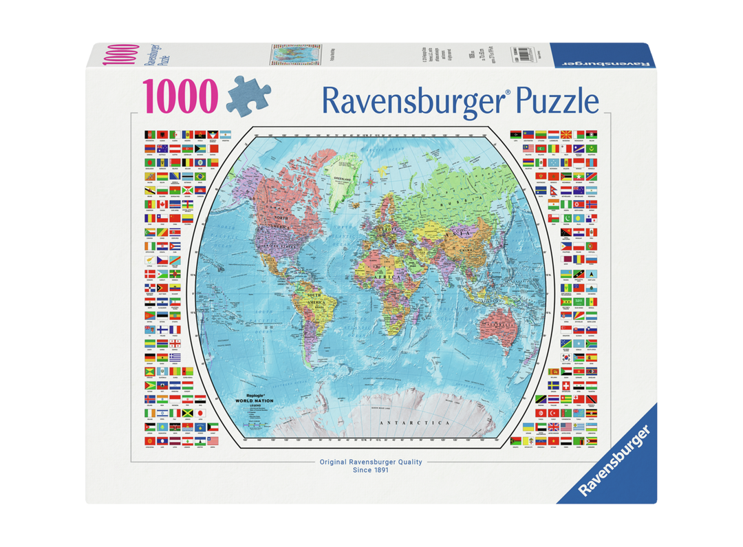 Ravensburger Political World Map Jigsaw Puzzle 1000pc