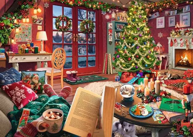 Ravensburger Cozy Christmas Retreat Jigsaw Puzzle 500pc