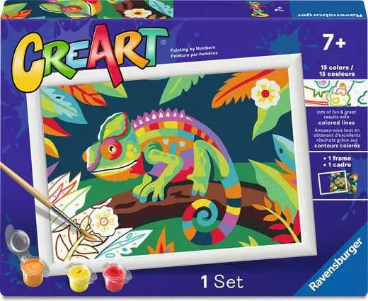 CreArt Paint by Number - Colourful Chameleon