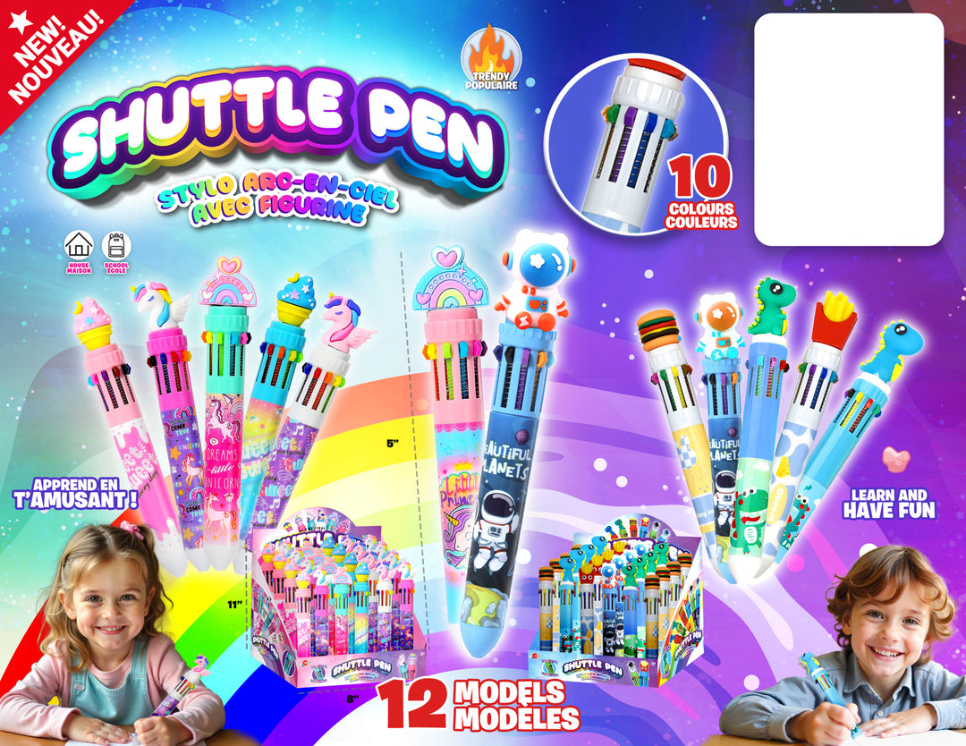 Shuttle Click Pen 10 Colour Assortment