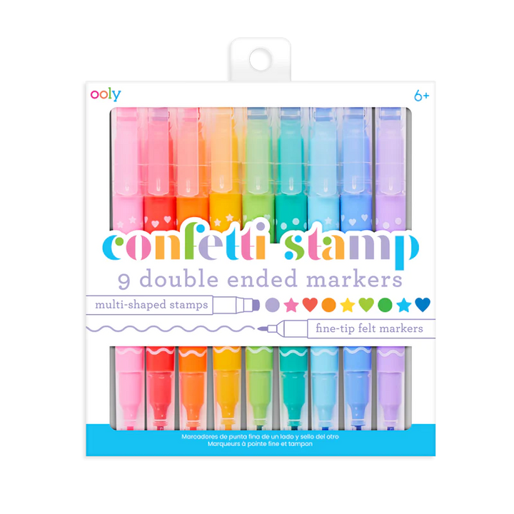 Confetti Stamp Double-Ended Markers