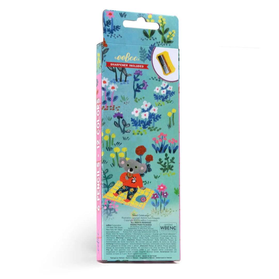 Sweet Celebration 6 Jumbo Double-Sided Colored Pencils