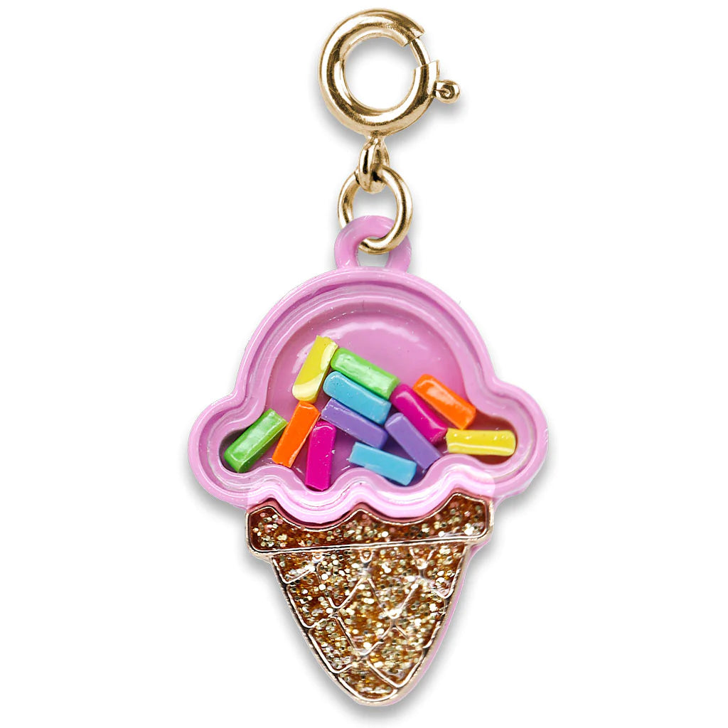 CHARM IT! Gold Ice Cream Cone Shaker Charm