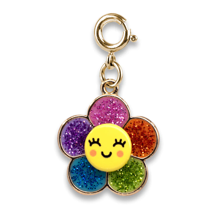 CHARM IT! Gold Glitter Happy Flower Charm