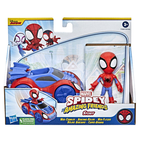 Spidey and His Amazing Friends Spidey Action Figure And Web-Crawler Vehicle
