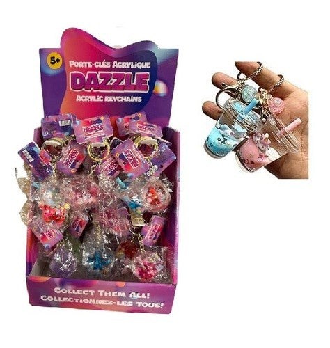 Dazzle Acrylic Liquid Keychain (Assorted)