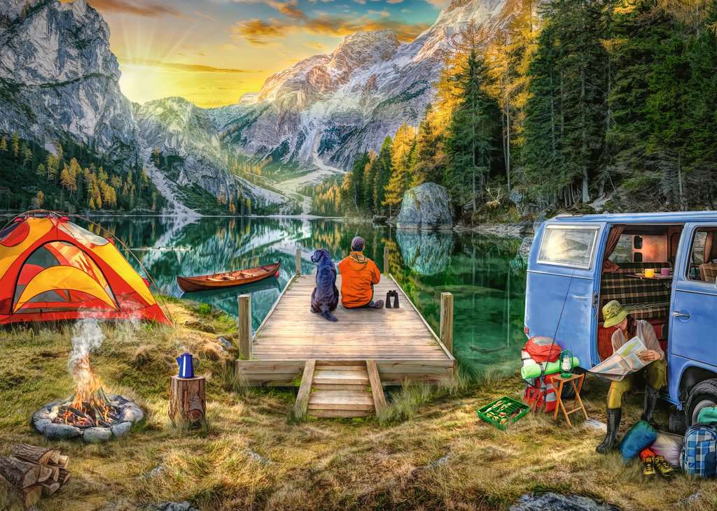 Ravensburger Calm Campsite Jigsaw Puzzle 1000pc