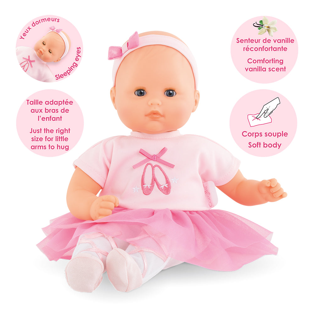 新品コロール社Corolle Camille Ballerine 人形 Corolle Bébé Calin Maeva Ballerina Baby Doll 12