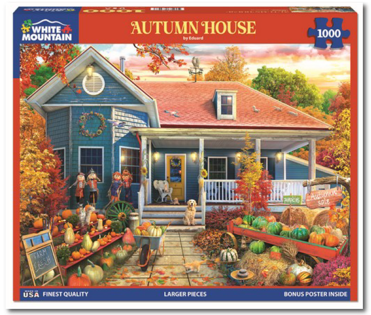 White Mountain Autumn House 1000Pc Puzzle