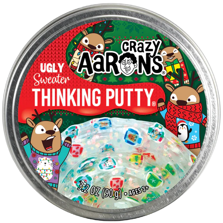 Crazy Aaron's Ugly Sweater Holiday Thinking Putty