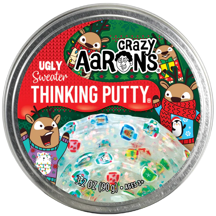 Crazy Aaron's Ugly Sweater Holiday Thinking Putty