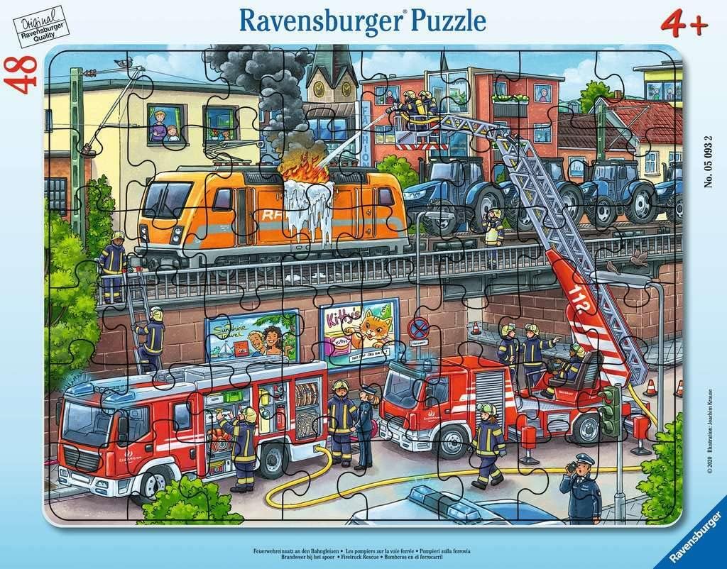 Ravensburger Firetruck Rescue 48Pc Frame Puzzle