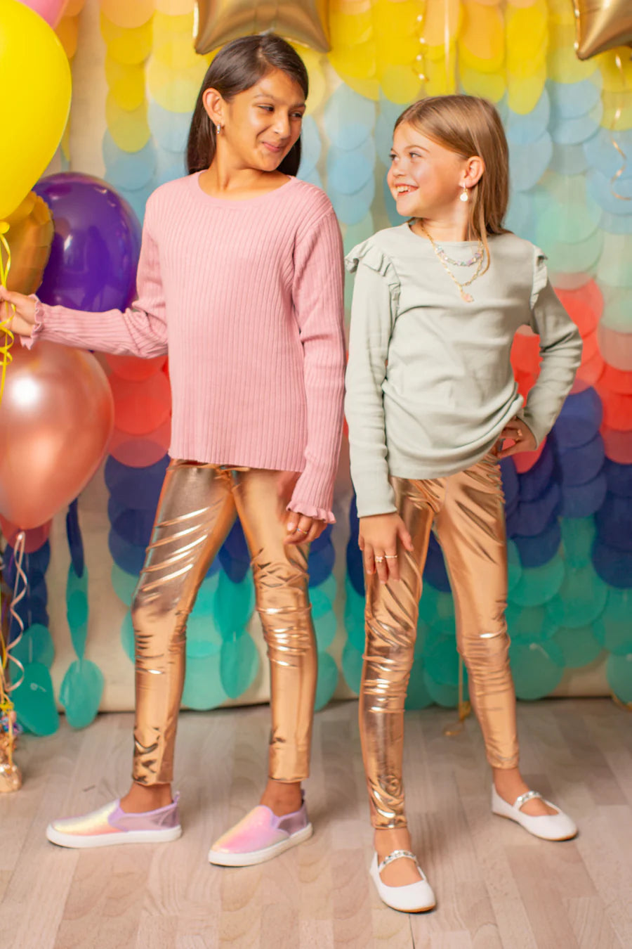 Love Life Leggings Metallic Gold 5 6 Toytown