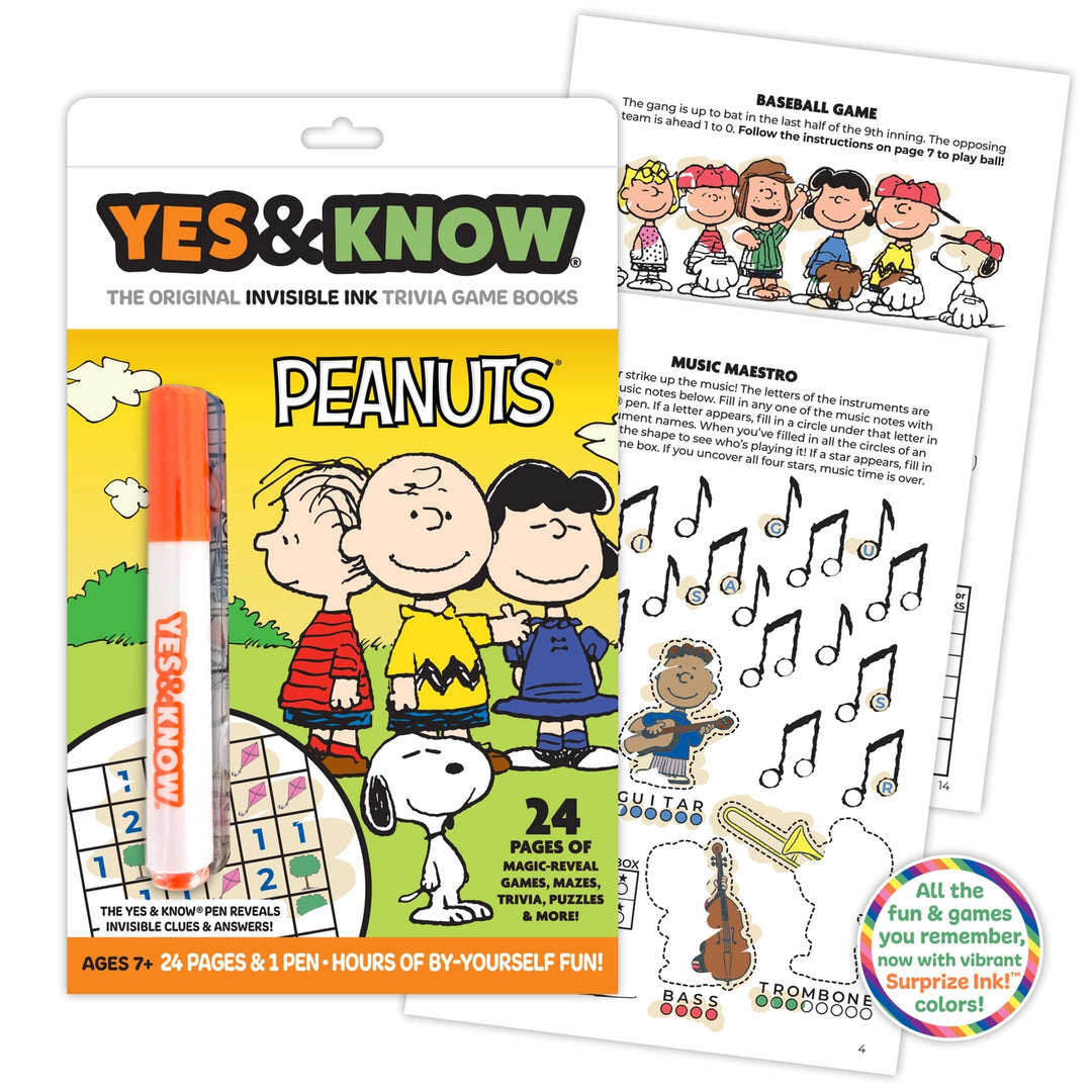 The Original Yes &amp; Know® Peanuts Gang Invisible Ink Book