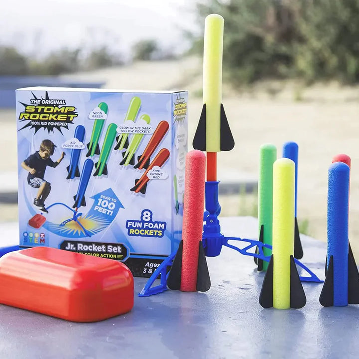 Stomp Rocket Jr. Rocket Set With 8 Rockets