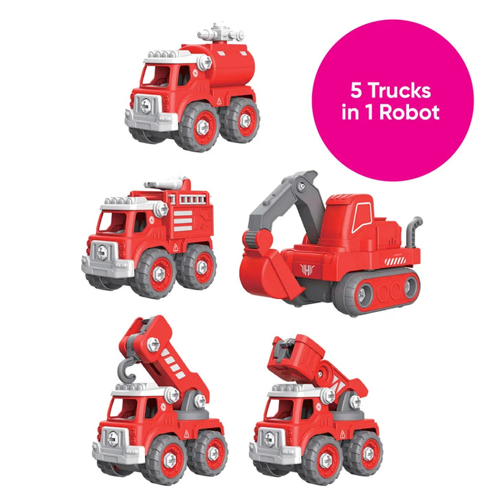 5-in-1 Truck-O-Bot Fire &amp; Rescue