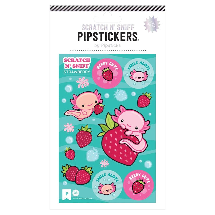 Pipstickers Berry Cute Axolotl Scratch &