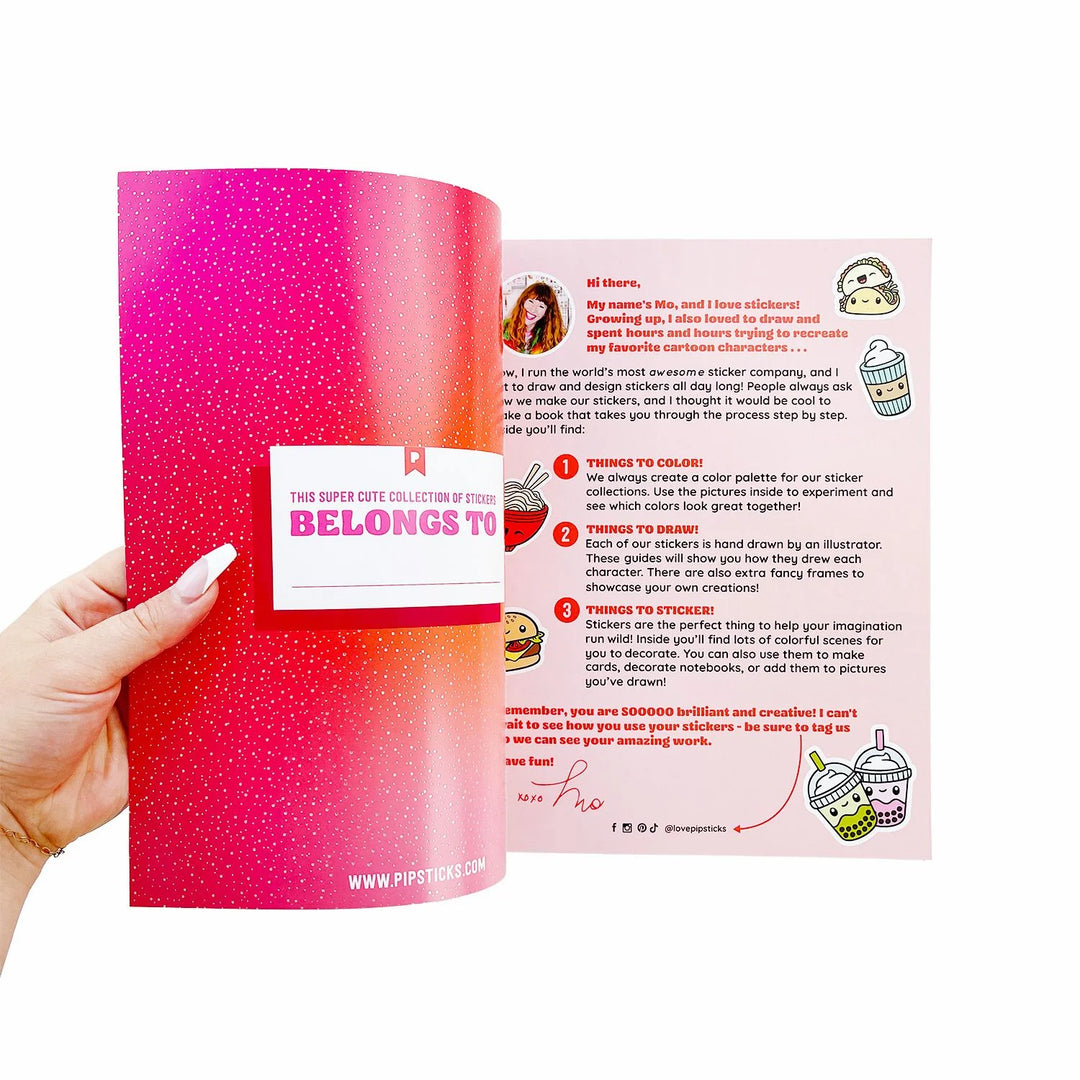 Pipstickers Draw Along Food Sticker Book