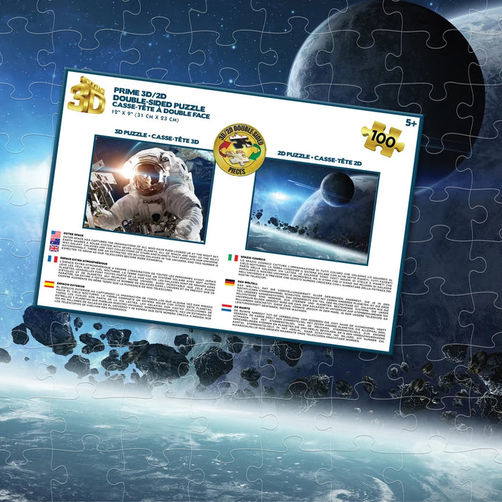 Space 3D Lenticular 100 Piece 2-Sided Puzzle