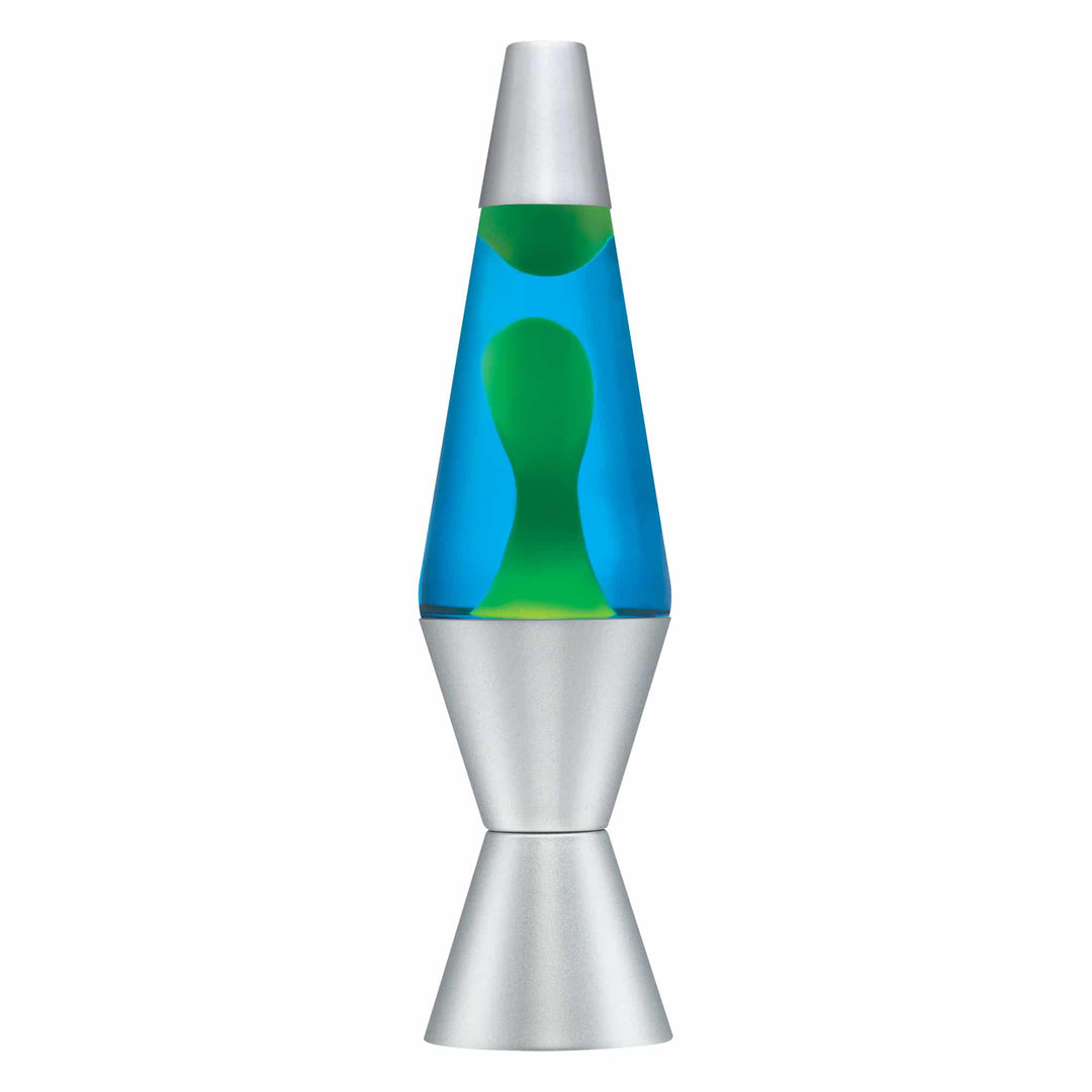 Yellow Blue Silver LAVA Lamp 11.5"