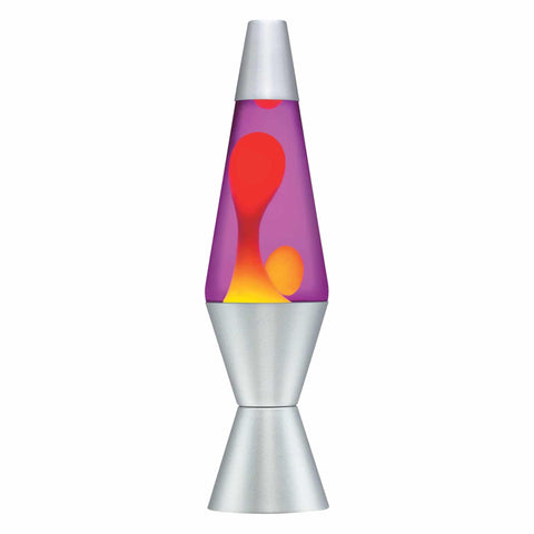 Yellow Purple Silver LAVA Lamp 11.5"