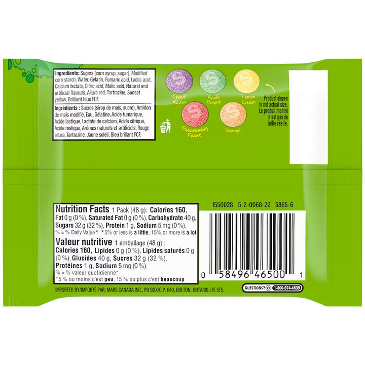 Skittles Sour Gummies 48g