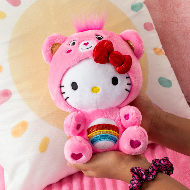 Care Bears Hello Kitty Fun Sized Plush - Hello Kitty as Cheer Bear