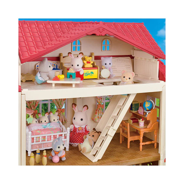 Calico Critters Red Roof Country Home- Secret Attic Playroom