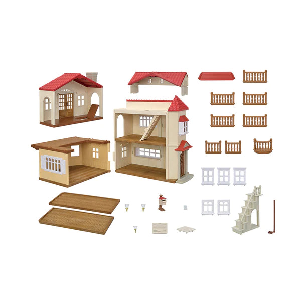 Calico Critters Red Roof Country Home- Secret Attic Playroom