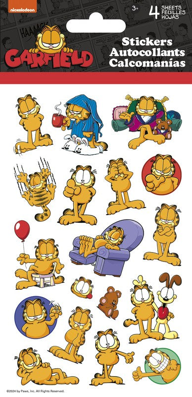 Garfield Flat Out Stickers