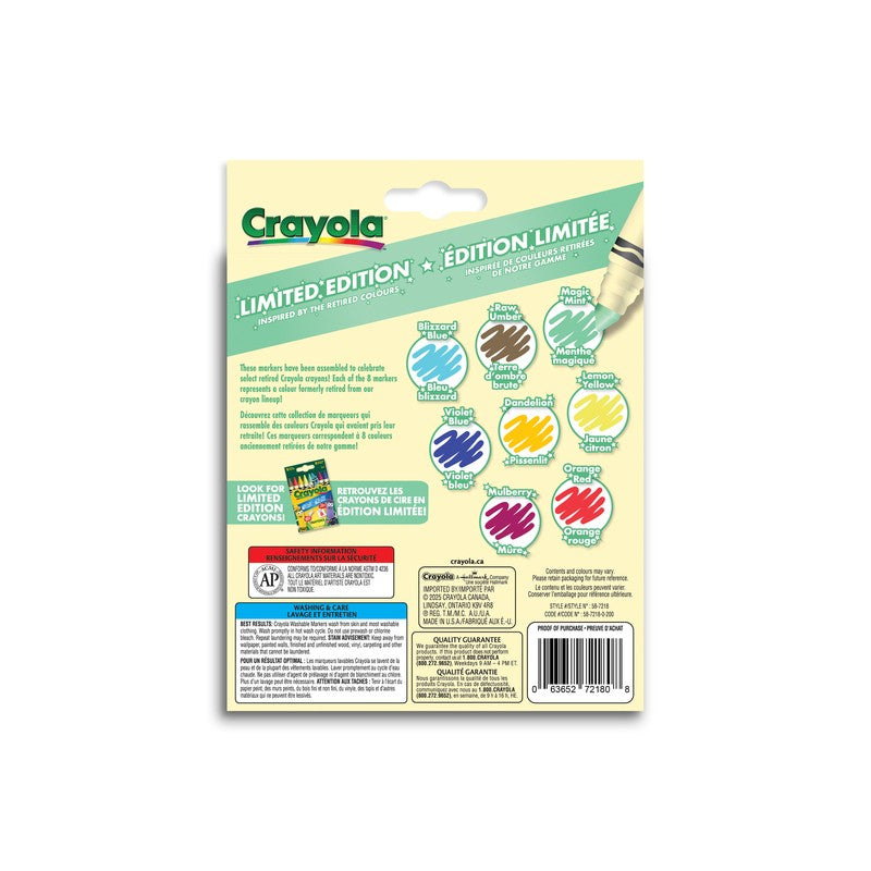 Crayola Limited Edition Retired Colours Markers 8pk