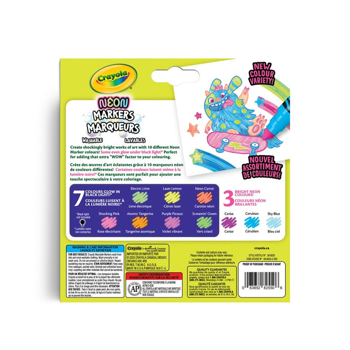 Crayola 10ct Neon Washable Markers