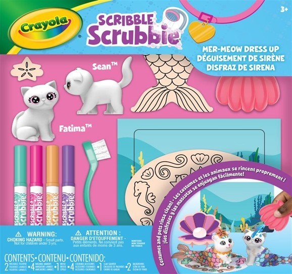 Crayola Scribble Scrubbie Mermeow Dress Up Set
